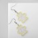 Acryl Earrings "Bear" in sparkles, the color is rainbow-yellow in silver