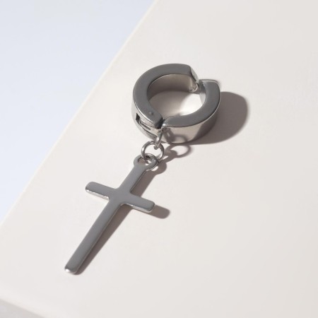 Mono-serg "cross" elongated, silver color-1