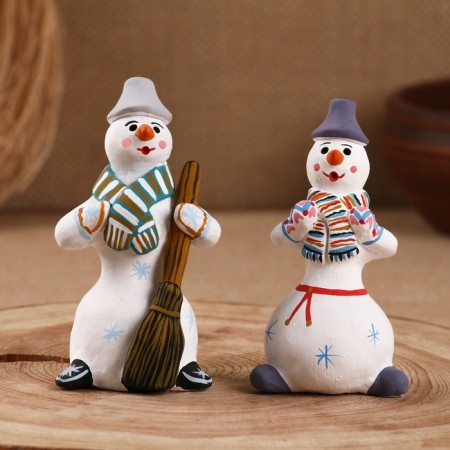Suvenir "Snowman", Kargopol toy, mix-4