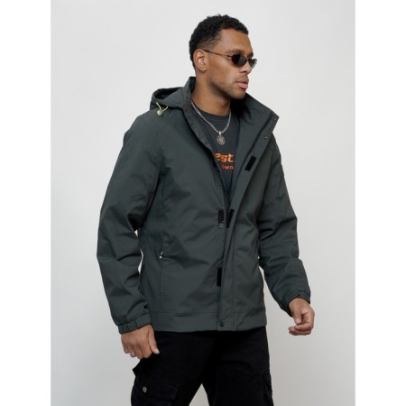 Sports male jacket, size 50, dark gray color-7