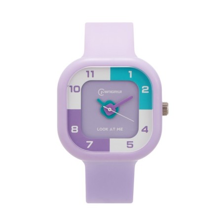 Watch of nursery, d-3.7 cm, silicone strap, 3 atm, lilac-1