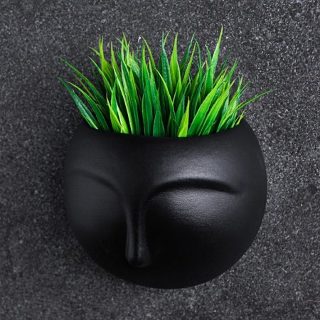Figure pot "Silhouette" with a suspension, black, 10x7cm