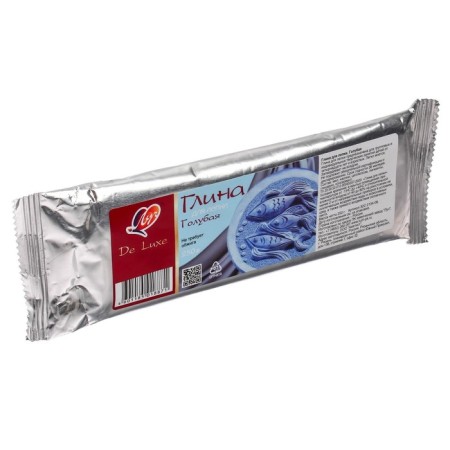 Clay for modeling 250 g, "beam" de luxe, does not require firing, blue-1