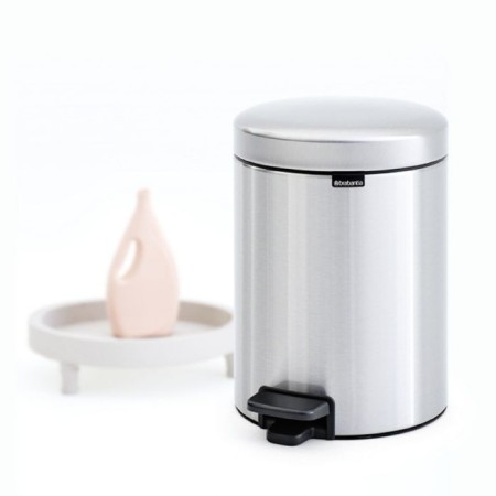 Brabantia Newcon bucket, plastic inner bucket, with a pedal, steel color, 5 liters-4