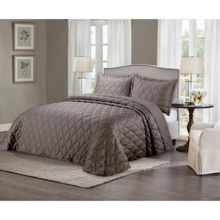 A set with a bedspread "Audrey", size 240x260 cm, 50x70 cm - 2 pcs, color chocolate-7