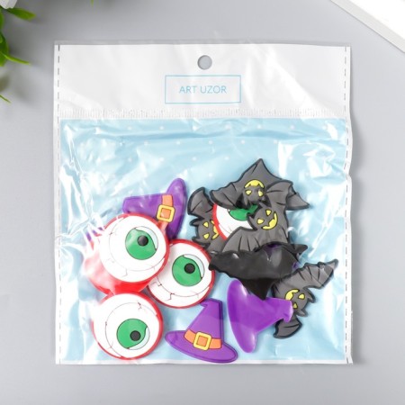 Decor for creativity rubber "Halloween" set 15 pcs MIX 3x2.5 cm-4
