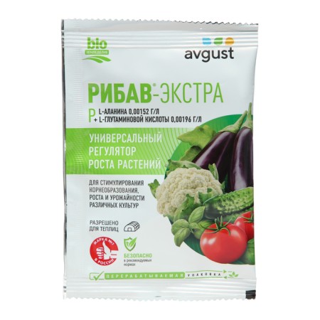 Natural growth regulator "August", "Ribav-Exista", ampoule in the bag, 1 ml