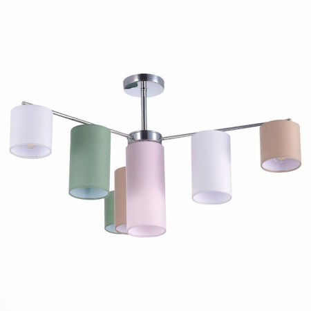 Ceiling EVOLUCE lamp. Sle300602-07. Essenza. 7x40 watts, E14, 91x91x46 cm, chromium color-3
