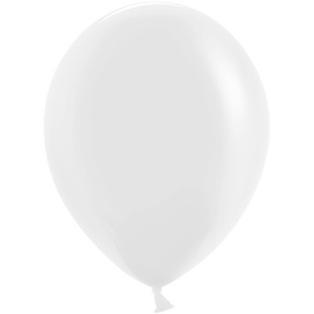 Latex ball 10 ", pastel, set 100 pcs., White color