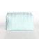 Cosmetic bag at the zipper textura, turquoise color