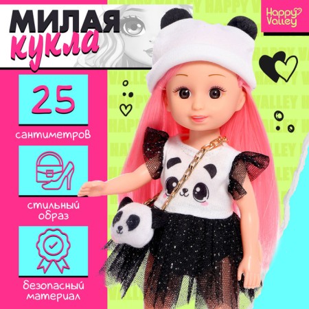 Classic doll "Honey: Pandochka", in a dress and hat