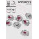 Suspension "Heart" 2.4 × 2.2 × 0.8 cm, (set 10 pcs.), Bright pink color in silver