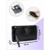 Women's wallet on the zipper Textura, with a pen, black color