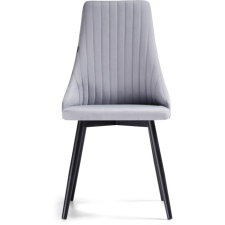 SHEET on the metal frame Narayan Velutto 49 metal/velor, black/gray 47x54x98 cm-1