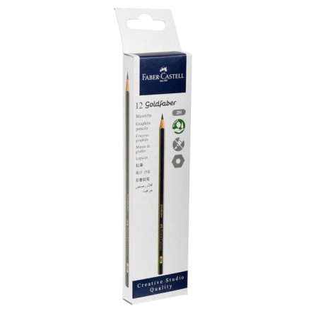 Pencil black-grane Faber-Castell Goldfaber 1221 H2 hexagonal, price for 1 piece-1
