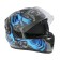 The helmet integral with two visors, size XXL (61), BLD-M67E model, black and blue