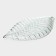Glass Serving Magistro "Leaf", 34 × 18.5 × 1.9 cm, transparent color