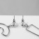 Earrings Metal "Signs", Silver Color