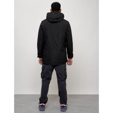 Male demi -season park, size 52, black color-9
