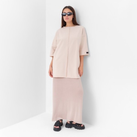 Women's T-shirt MIST BASE, size L-XL Beige color-1
