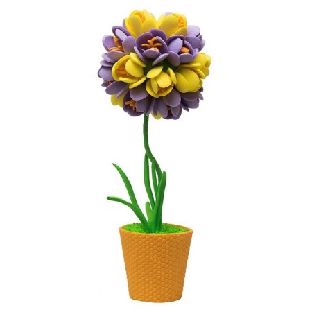 Set for the work of topiary of the small "crocuses", purple/yellow, 13 cm