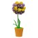 Set for the work of topiary of the small "crocuses", purple/yellow, 13 cm