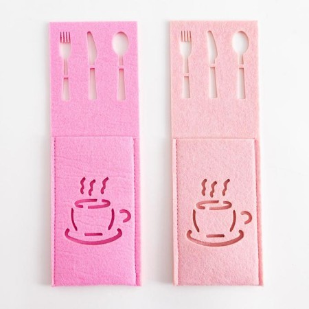 Envelope for cutlery "Coffee" Coffee Color Pink, 9x25 cm-2