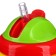 Baby chipper with silicone tube, 300 ml., With handles, green color