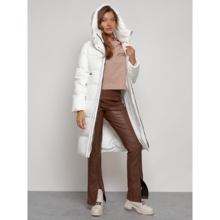 Coat insulated winter female, size 48, white color-25