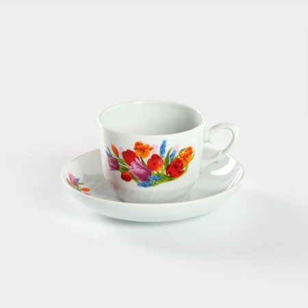 Tea couple "May bouquet", 250 ml, porcelain