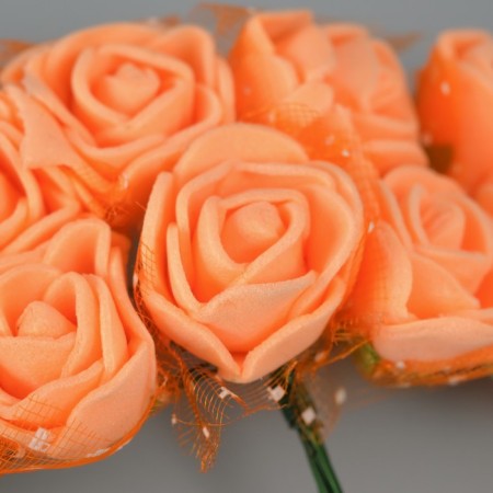 Decorative flower for creativity "Rose" Orange-2