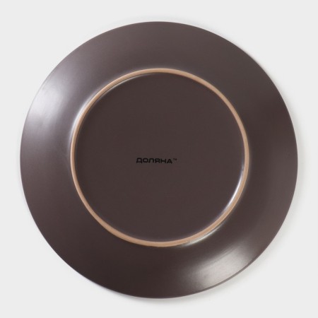 Board Ceramic dining shade "pastel", d = 27 cm, brown color-3