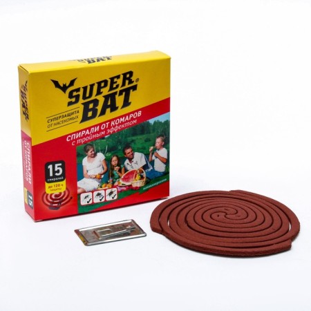 Superbat mosquitoes, triple effect, 15 pcs