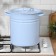 Pan, 12 l, metal cover, induction, gray-blue color