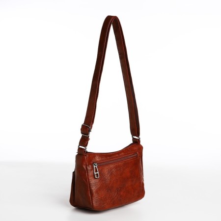 Cross-Bodi Bag on a zipper, brown color-1
