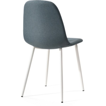 Stol on a metal frame metal/velor, white/gray 44x51x85 cm-3