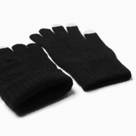 Female gloves, black color, size 18-2