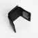 Women's wallet on the button, black color