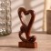 Souvenir tree "Two hearts" Brown 15x11x3 cm
