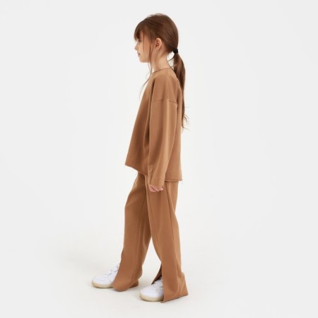 Kidsa (sweatshirt, trousers) minku brown color, height 152-1