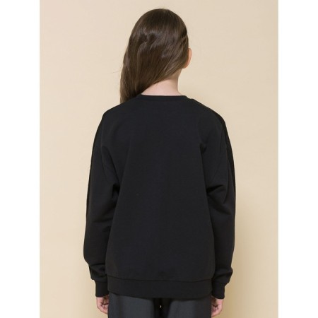 Sweatshirt for girls, height 140 cm, black color-3