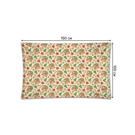 Decorative panel with photo printing "Christmas postcard", horizontal, size 100x150 cm-1
