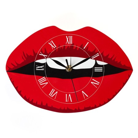 Watch wall "lips", discrete move, 29 x 18 cm-3