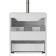Graffo domino cabinet under the Classica 50 sink, white gloss, suspended, with 2 upper boxes