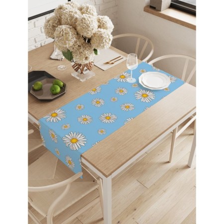 The track on the table "Field chamomiles", Oxford, size 40x145 cm