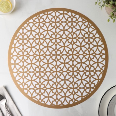 Serving napkin on the table "charm", 38 × 38 cm, metallic color brown-3