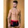 Male bathing panties, size 54, black color, red