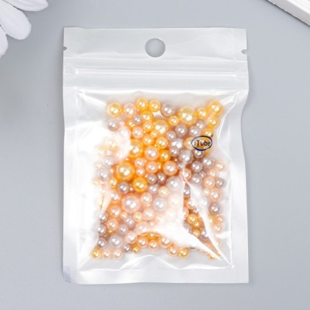 Decor for creativity plastic "Balls. Autumn shades" d = 3-8 mm, set 10 grams-2