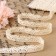 Knitted lace, 15 mm × 15 ± 1 m, beige color