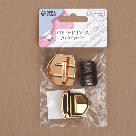 Bag staple, 3.3 × 3 cm, gold color-6